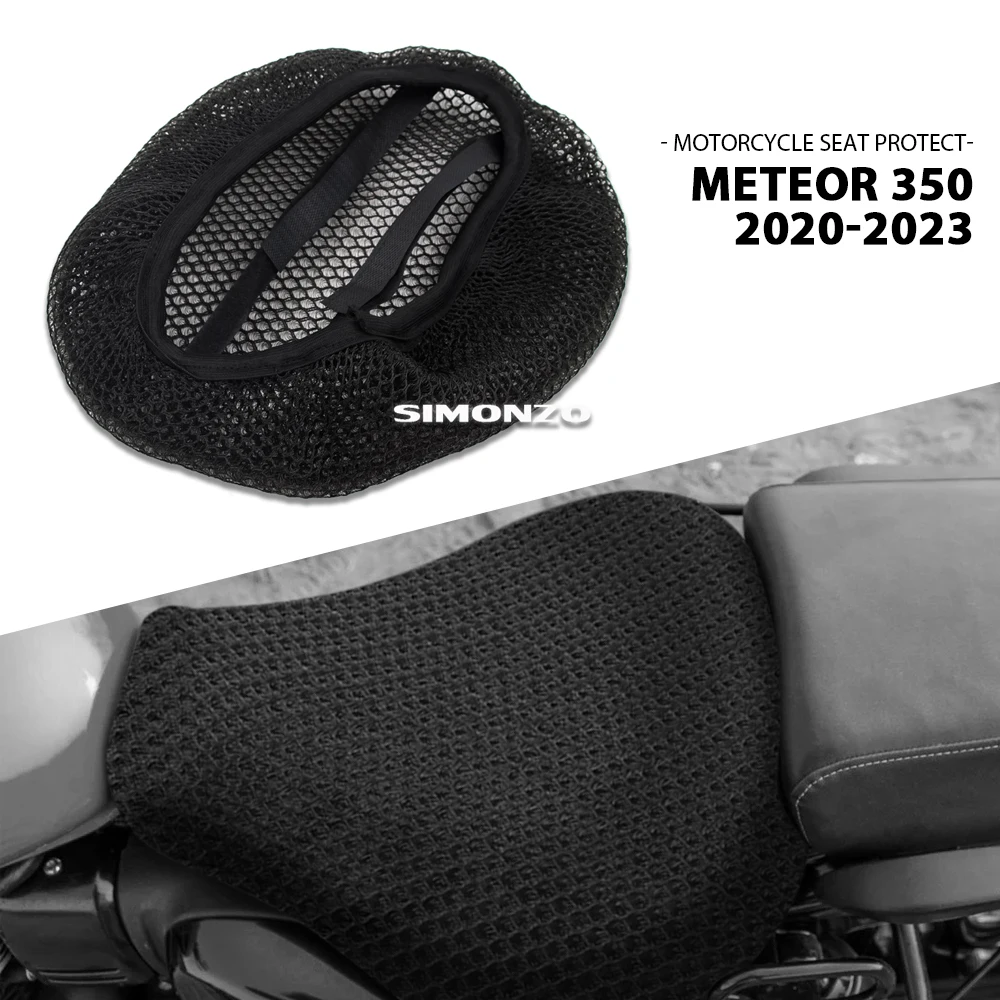 For Royal Enfield Meteor 350 2020 - 2023 Seat Cover Seat Protect Cushion 3D Mesh Cushion Cover Meteor350 Motorcycle Accessories