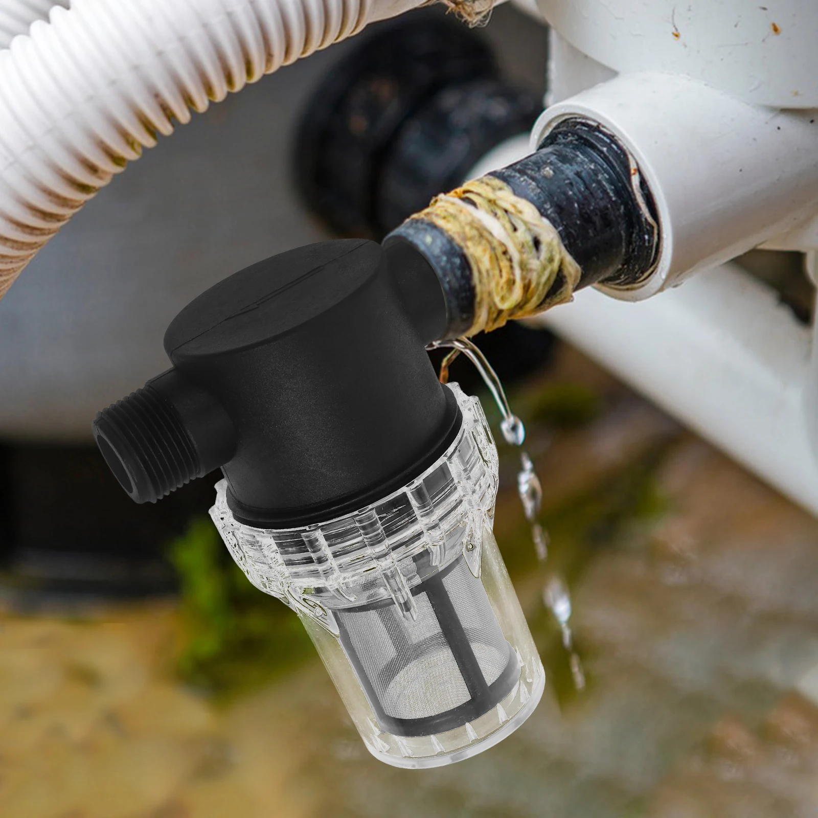 خط أنابيب تصفية المياه شاشة شبكية مضمنة لخرطوم الحديقة غسيل السيارات حوض السمك عالية الكفاءة مضخة مياه مصفاة تصفية #5