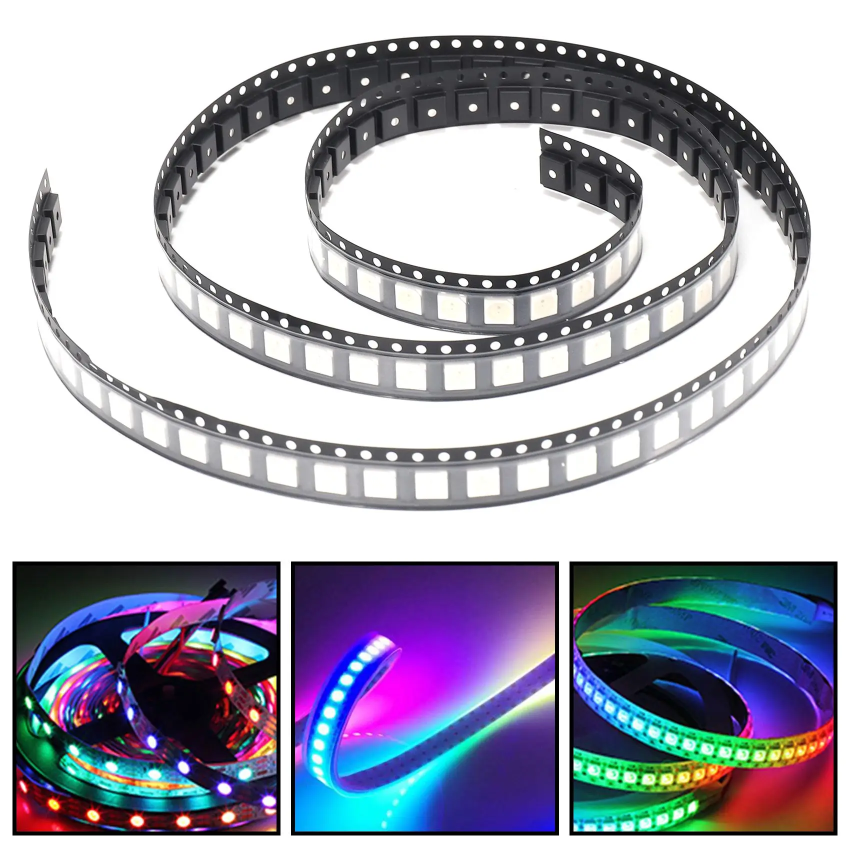 RGB LED 칩, 개별 주소 지정 가능 칩 픽셀, 5050SMD 백색 PCB, WS2812, WS2812B, DC5V, 100 개