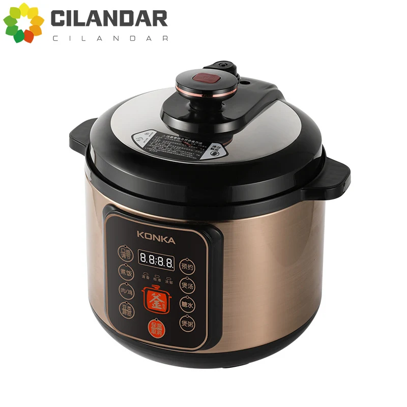 2024 New Electric Rice Cooker Home Multi functional Intelligent 5L Large Capacity Non stick Pot Pressure Cooker