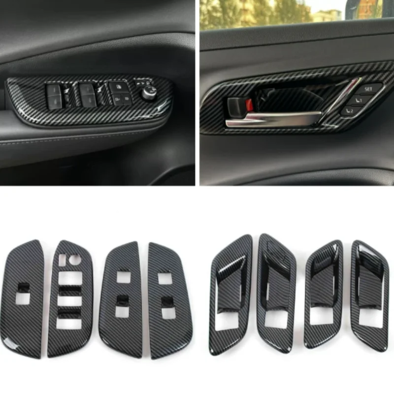 LHD For Toyota Crown Crossover Sport Cross 2023  LHD Interior Moulding Handle Door Armrest Glass Lift Switch Button Cover Trim
