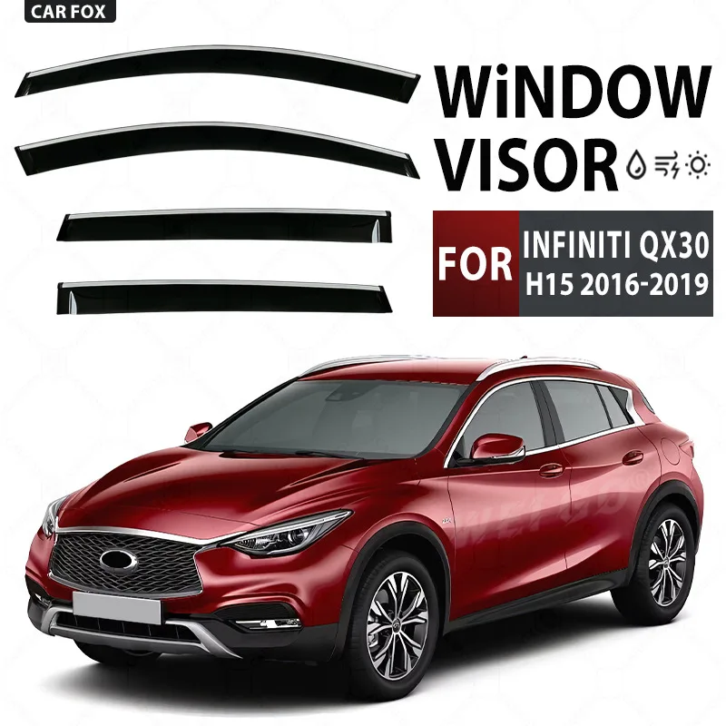 

For INFINITI QX30 H15 2016-2019 Car Window Visor Awning Shelters Windshield Side Window Rain Sun Shade Accessories Car Styling