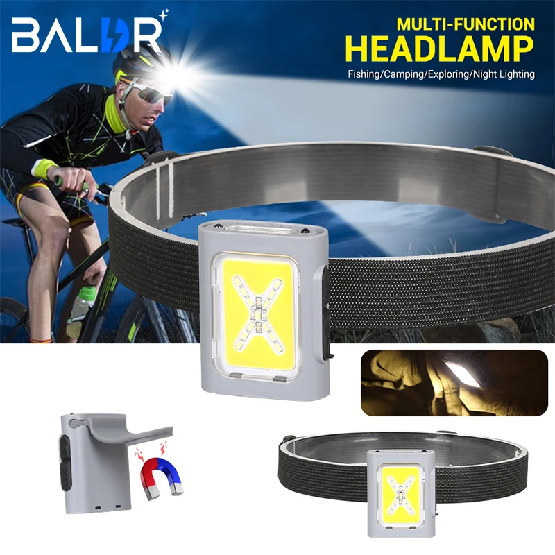 

Induction LED Headlamp, Rechargeable led Light,Super Bright Head Flashlight With Magnet for Work Hiking Fishing Running Camping
