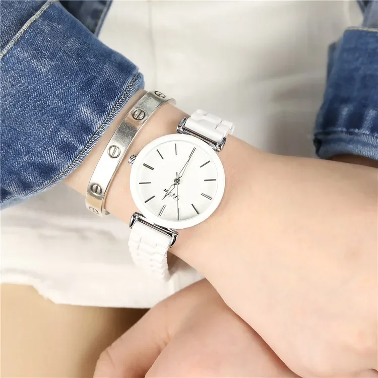 SAILWIND Luxury Crystal Wristwatches Women White Ceramic Ladies Watch Quartz Fashion Women Watches Ladies Wrist watch for Female