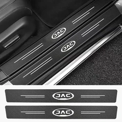 For JAC J3 J4 J7 JS2 JS3 JS4 KR1 REFINE S2 S3 S4 S5 S7 Carbon fiber car door sill Threshold protective stickers 4pcs