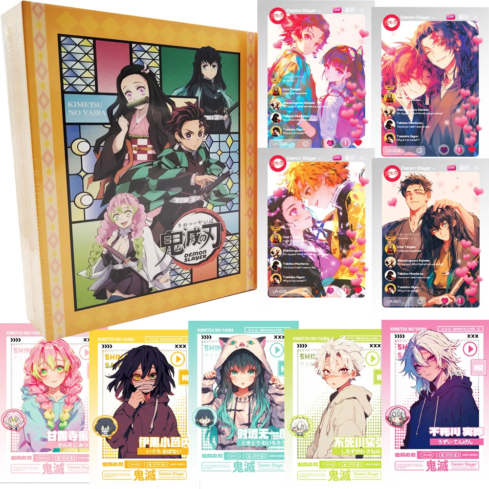 

Коллекционные карты японского аниме «Убийца демонов» Tomioka Giyuu Kamado Tanjirou, крутые горячие кровяные навыки, плакатные карты, подарки для детей