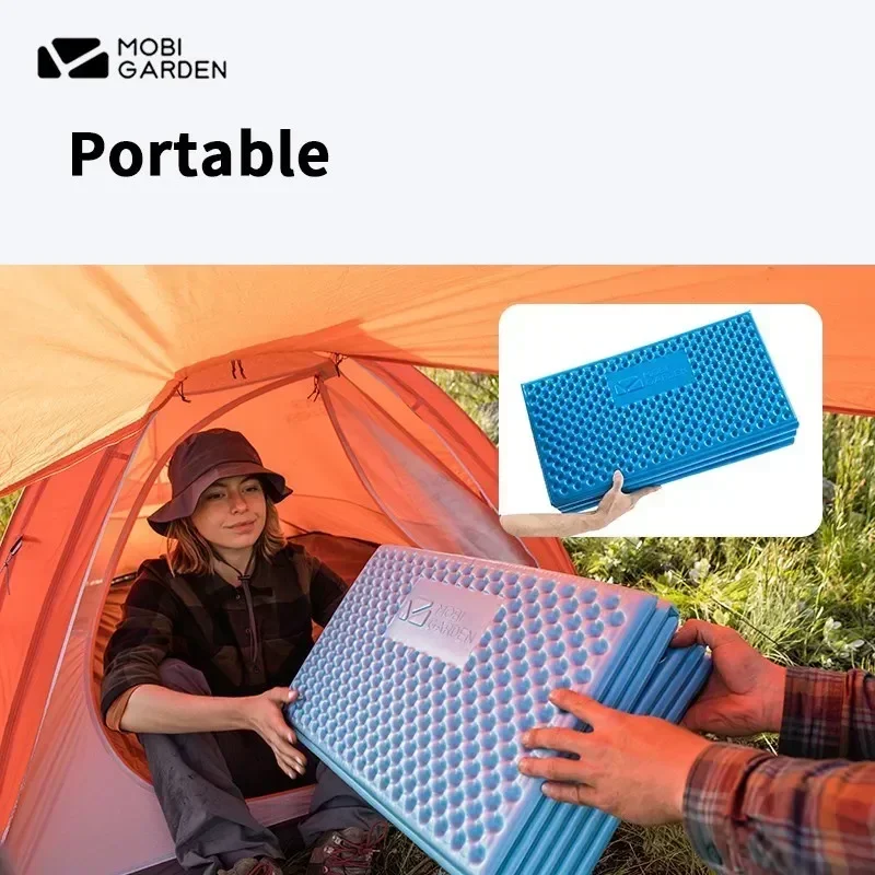 MOBI GARDEN Eiernest, zusammenklappbar, feuchtigkeitsbeständig, Kissen, Campingmatte, Aluminiumfolie, 1,7 cm Dicke, hohe Höhe, Outdoor, Wandern, IXPE