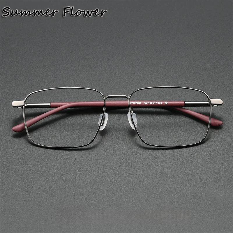 

Men Super Quality Eyewear Pure Titanium Sandalwood Ultra Light Myopia Glasses Frame Prescription Recipe Spectacle for Male