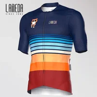 LAMEDA-Camiseta de ciclismo profesional para hombre, Top ajustado de manga corta, trajes transpirables de secado rápido, sudadera para bicicleta de montaña y carretera