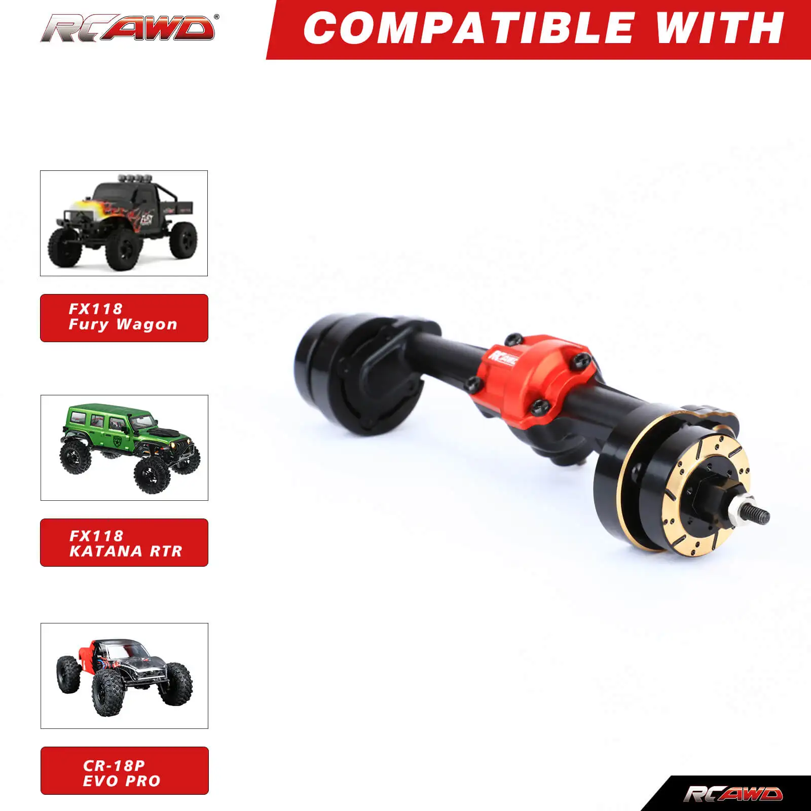 

Задний портальный мост RCAWD CR18P EVO PRO для Furitek HOBBYPLUS 1/18 CR-18P, удлиненный на 10 мм, с обратным ходом, запчасти для тюнинга