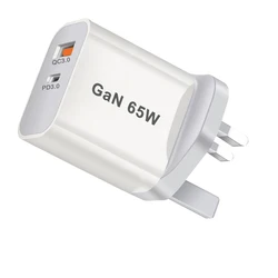 UK/AU/EU/US USB C Charger 65W PD 3.0 GaN Charger Type C Power Adapter With 2-Port Fast Wall Charger Compatible for iPhone 13 USB