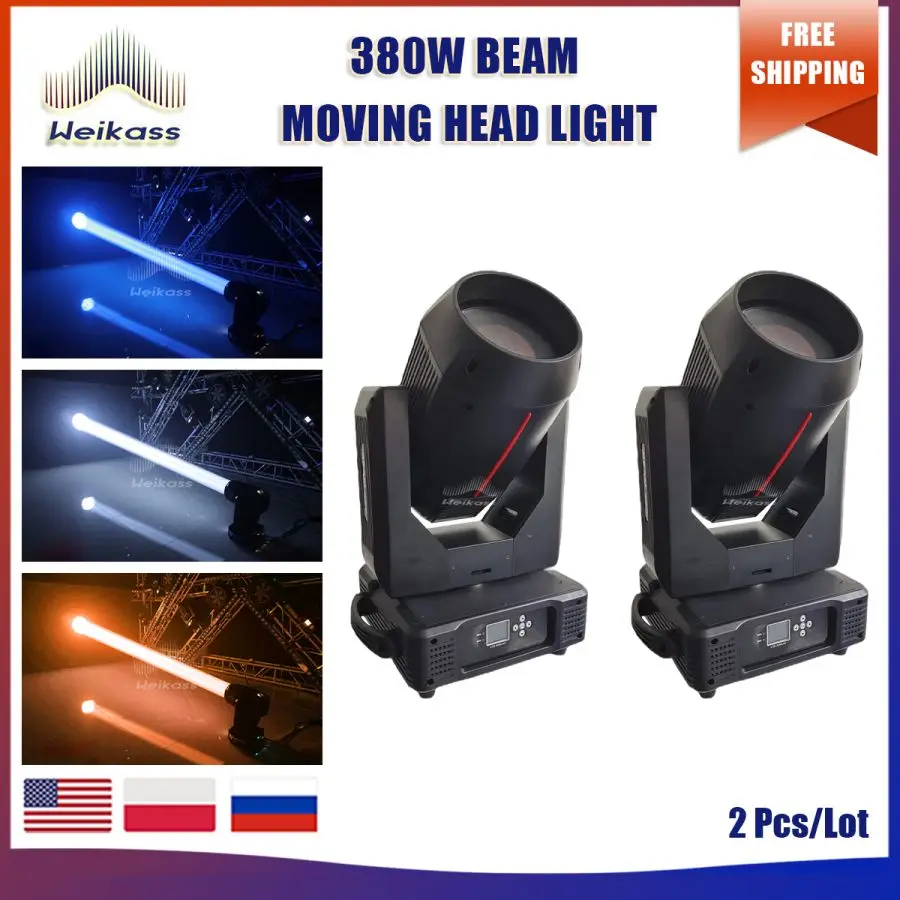 

No Tax 2Pcs 380W Beam Moving Head Lighting With DMX Controller For Stage DJ Ball Disco Music Lights party stage Show