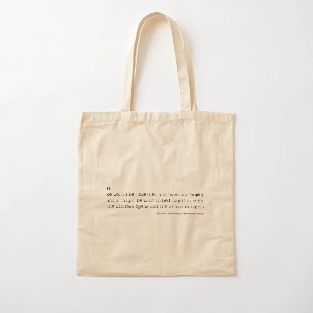 

A Moveable Feast - Ernest Hemingway Tote Bag tote bags men tote bag men's Women's shopper reusable shopping bags