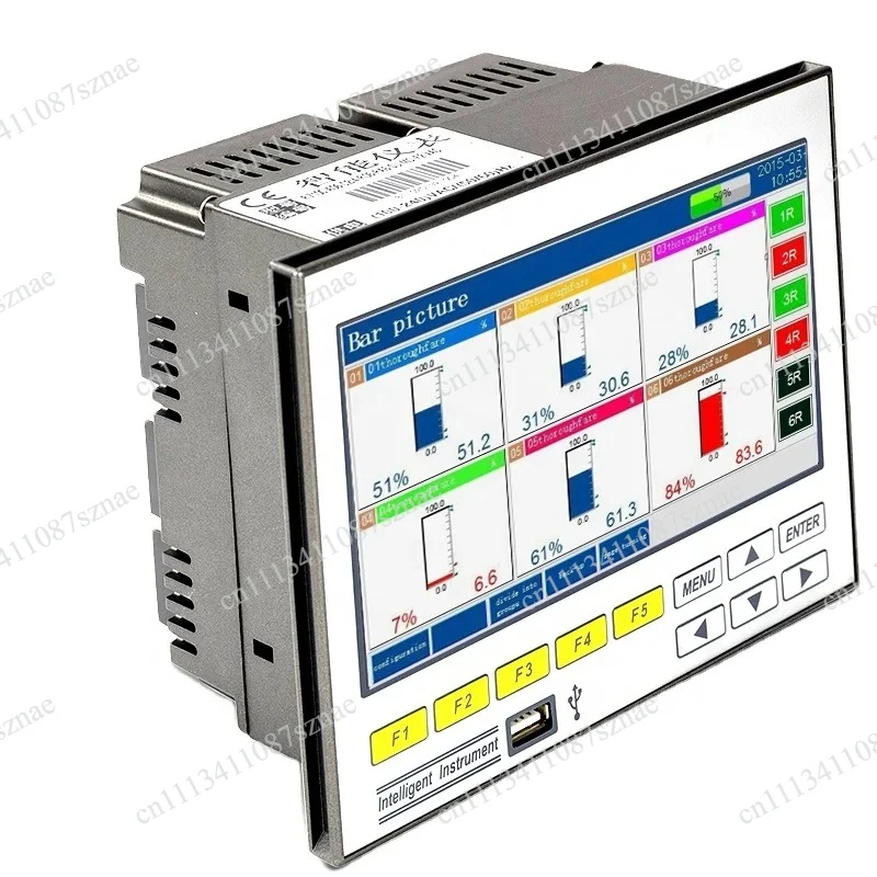 High-Performance 4-16 Channel Paperless Recorder, USB Temperature Data Logger for K/J/PT100 and 4-20mA Flow Meter