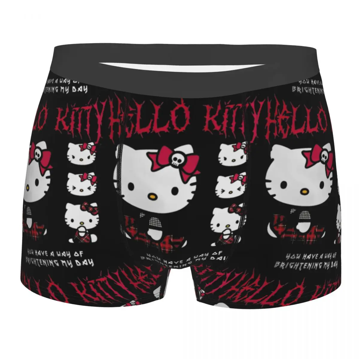 Hello Kitty Halloween Brightening My Day Boxer, Merch Boxers Shorts, Sous-vêtements fantaisie, Boxer Briefs, Gag Soft Quilt Underpants, Man