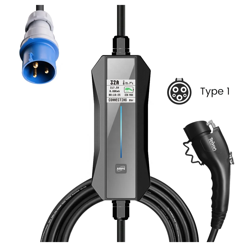 

Teison home j1772 ev зарядное устройство от 32A до Blue CEE Plug, портативное электрическое автомобильное зарядное устройство