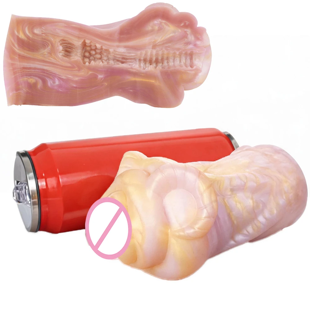 GEEBA Realistic Vagina Male Masturbator Tight Pocket Pussy Deep Textured Silicone Men's Stroker Sex Toys for Men Adult Onahole