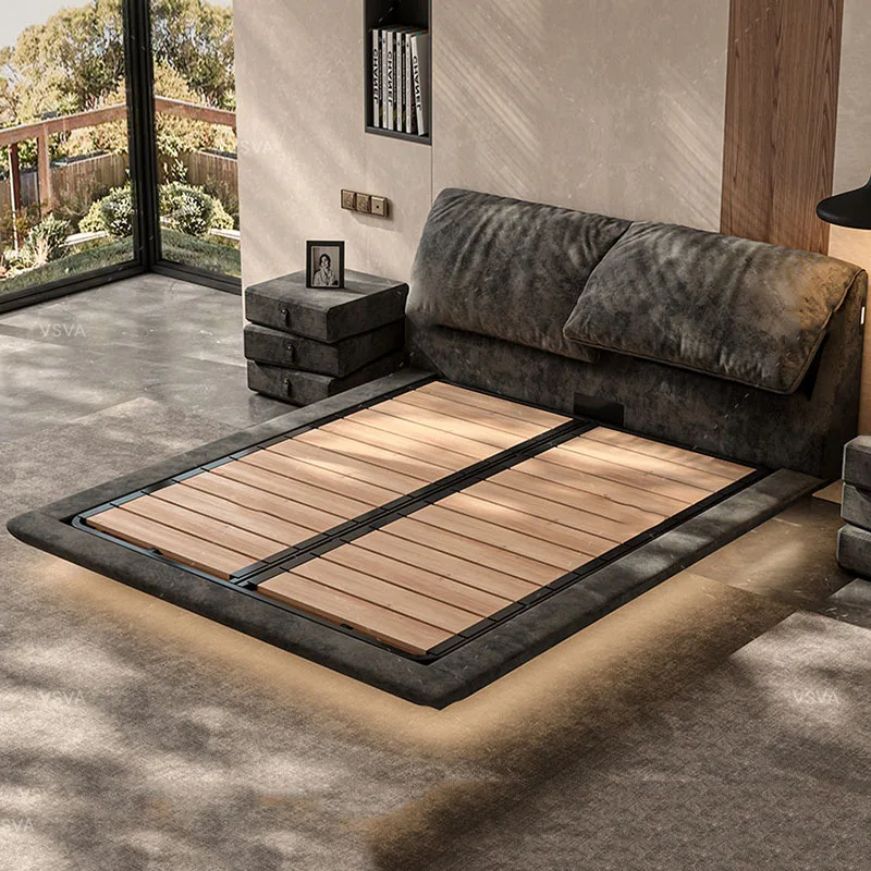 

Japanese Tatami Bed Bedroom Queen Frame Double Floor Design Wooden Simple Massage Bed Sleeping Portable Cama Home Furniture