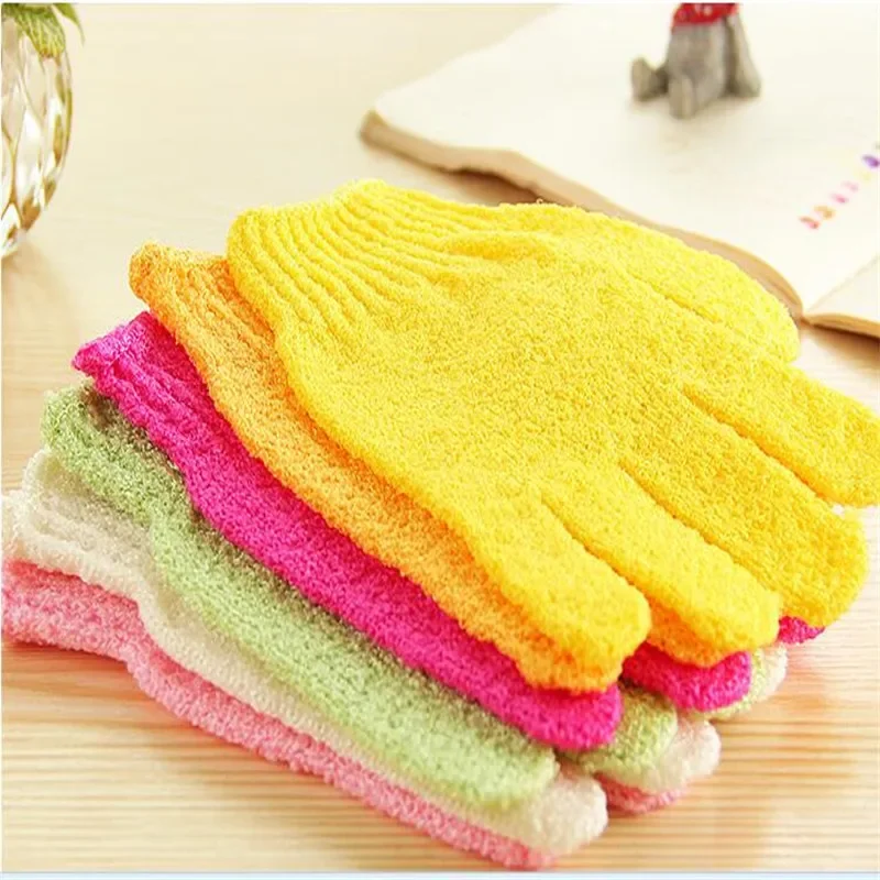 1 Pack Of Five Finger Bath Gloves Creative Home Body Massage Sponge Lazy Bath Gloves Deodorant Massage Elastic Bath Scrub Mud
