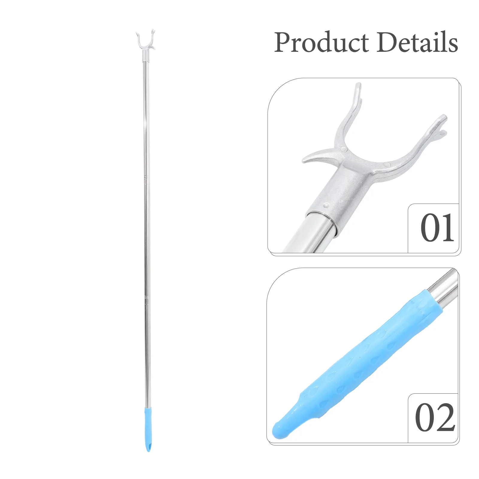 

Clothing Reach Pole Hard Smooth Plastic Aluminum Stainless Steel Clothes Drying Rod Versatile Home Supply Clothes Reach Sticks