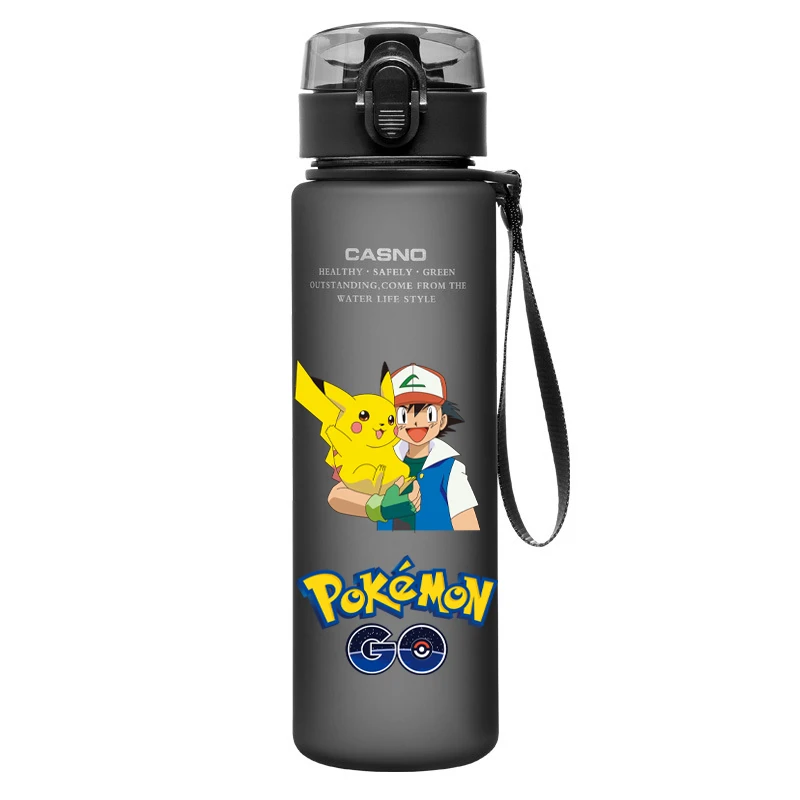 Anime Ash Ketchum Greninja Lillie Snorlax Charmander Charizard Gengar Pokemon Sports Pop-top Water Bottle Outdoor Fitness Cup