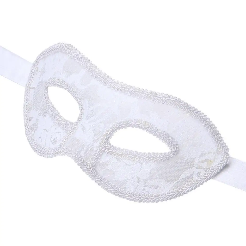 Women Lace Eye Mask Translucent Carnival Eyemask Sexy Plastic Face Mask for Masquerade Ball Mardi Gras Party