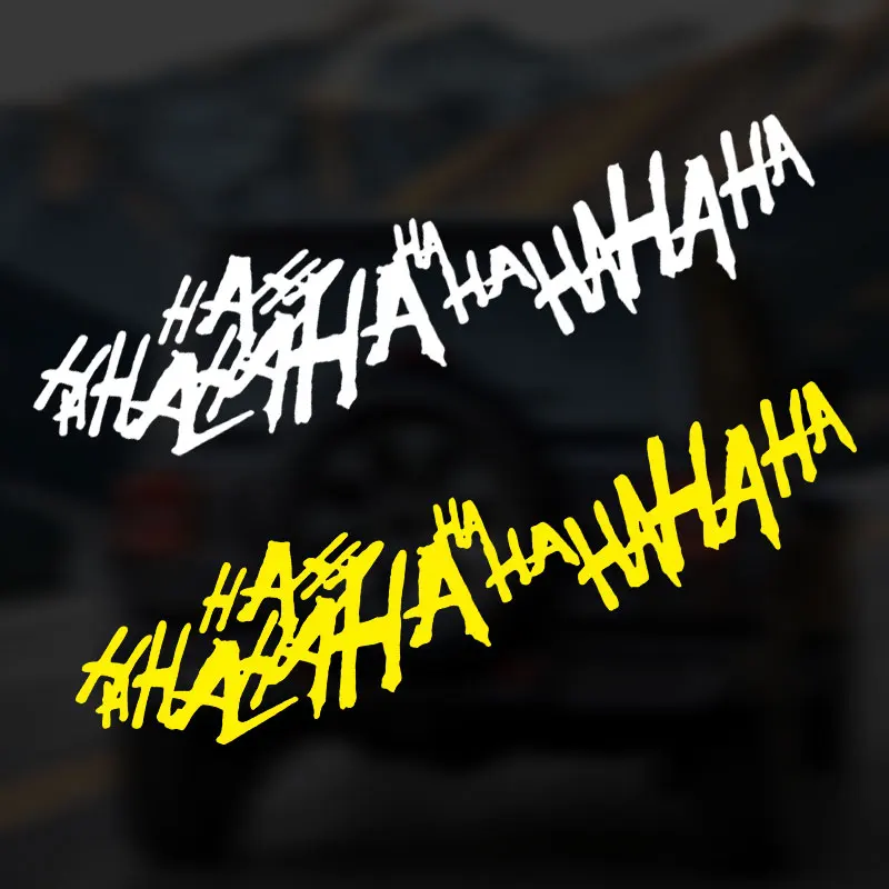 

1 шт. HAHAHA Джокер смеющиеся мотоциклетные наклейки для топливного бака, шлема, виниловые наклейки, сделай сам, водонепроницаемые наклейки на окно автомобиля, кузов, забавное украшение