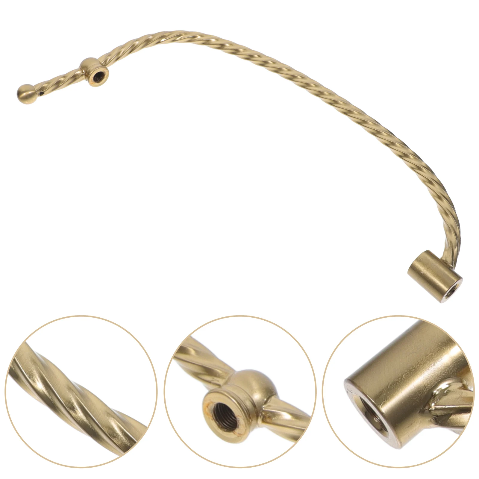 

Copper Plated Lamp Curtain Rod Extender Insert Connector Parts Branches Floor Connection Support Golden Components