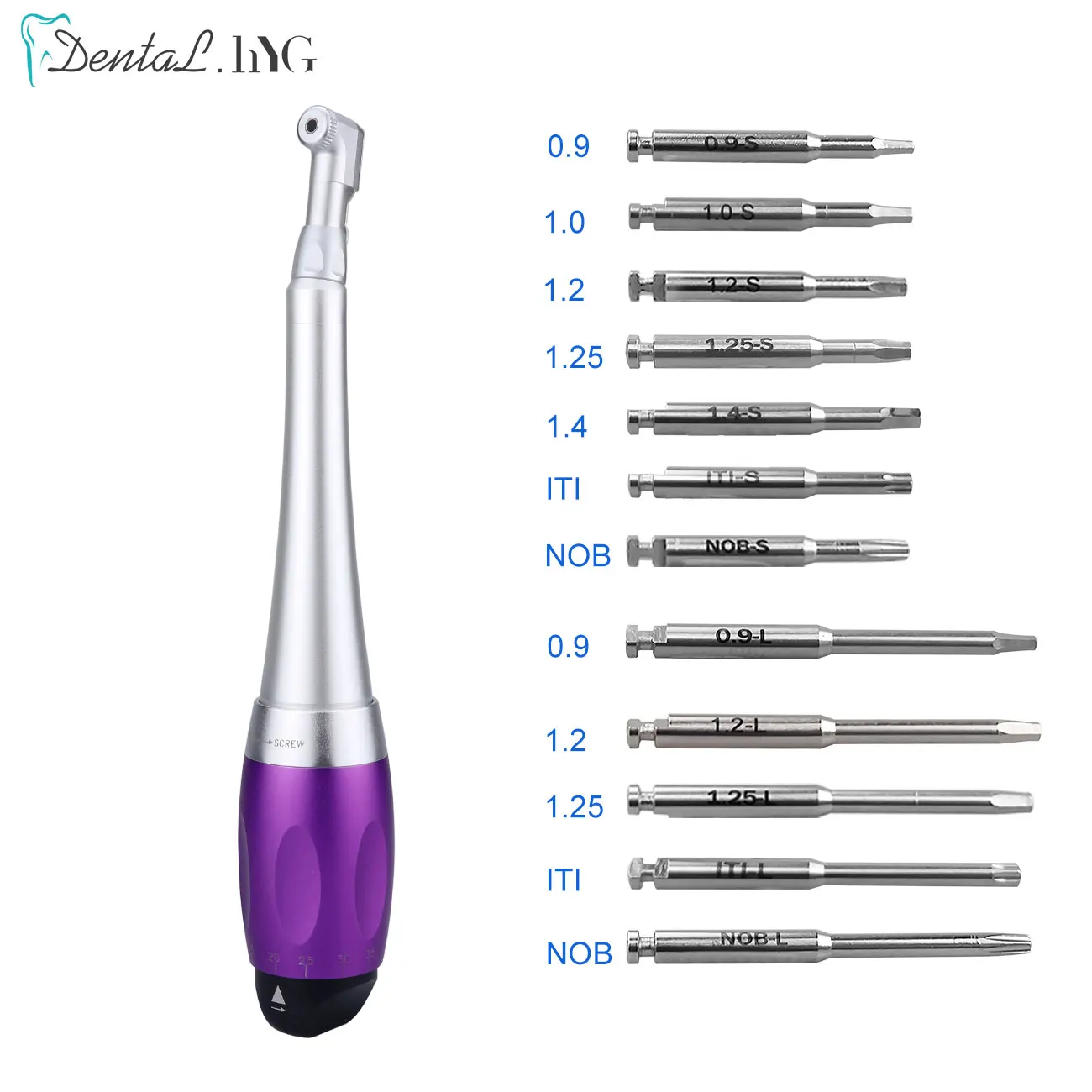 Uniwersalny klucz dynamometryczny do implantów dentystycznych z 12 sztukami dla kierowców zębatka zapadkowa z zapadką na głowę 5 do 35 cm sprzęt