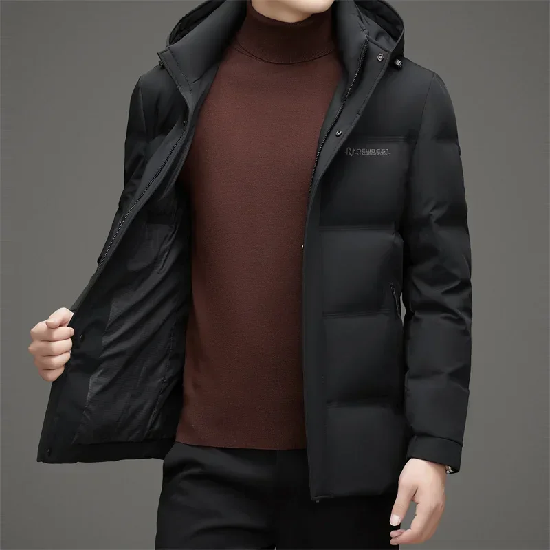 Cozok Herren Winter Daunen jacke dicken kurzen Hut abnehmbare Ente Daunen Business lässig warme Kleidung neuen Mantel Mann Jack