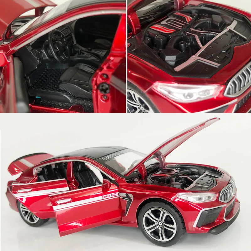 1:32 BMW M8 Die Cast Alloy Car Model Sports Gran Coupe M8 Collectibles Cars Toy Birthday Present Boy Free Shipping