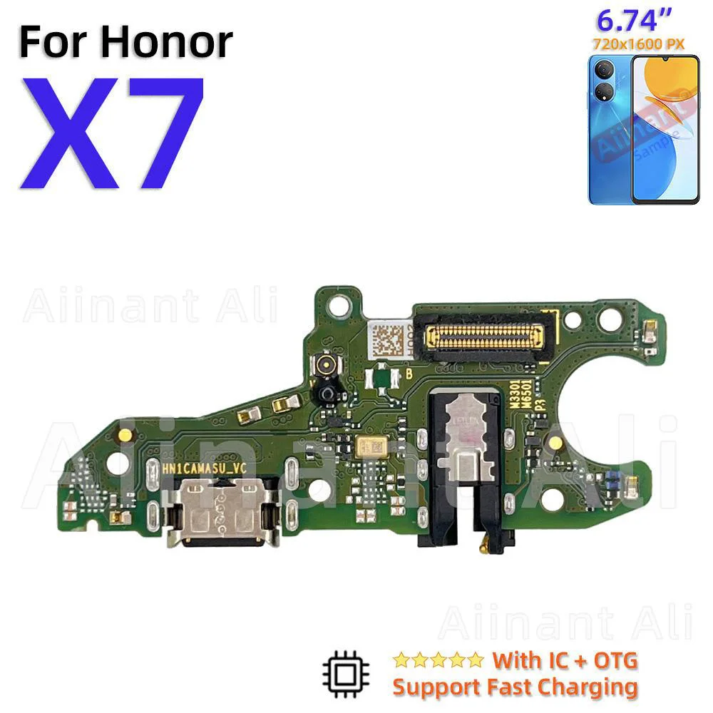 AiinAnt Dock USB Charger Mic Board Connector Charging Port Flex Cable For Huawei Honor View 20 Lite Pro 20i 20s Spare Parts