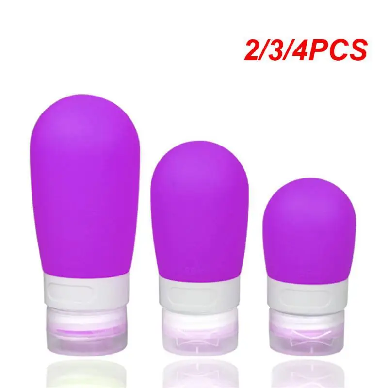 2/3/4PCS Sub-bottling Travel Refillable Silicone Emulsion Bottle Portable Silicone Portable Container Silicone Bottling