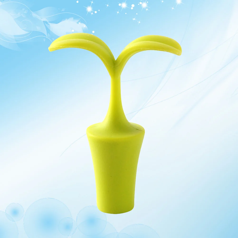 

1pc Silicone Bottle Stoppers Flower Shape Stopper Food Grade Beverage Closure for Bar Party (Leave)