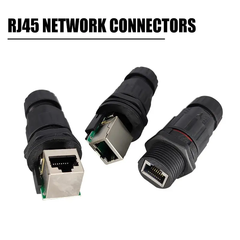 

1pc M20 RJ45 Network Connector Waterproof IP66 Panel Type Network Extension Plug Shielded rj45 Network Cable Socket