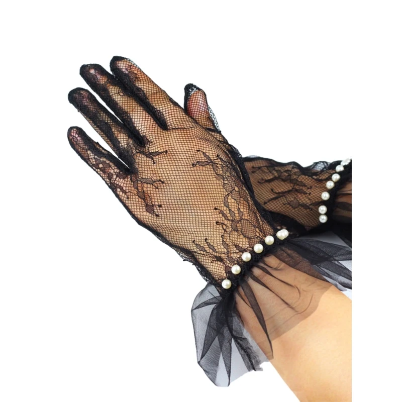 Evening Party Gloves Short Lace Gloves Wedding Occasion Bride Bridesmaid Gloves