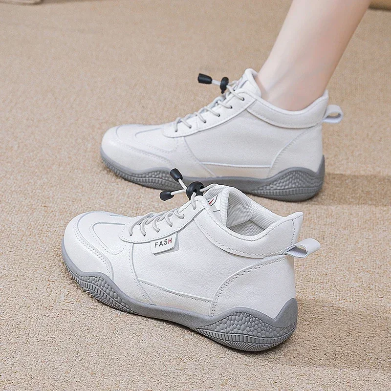 Women\'s Sneakers 2023 Autumn New Fashion Round Toe Lace Up Flat Casual Shoes for Women Outdoor Soft Sole Female Walking Shoes