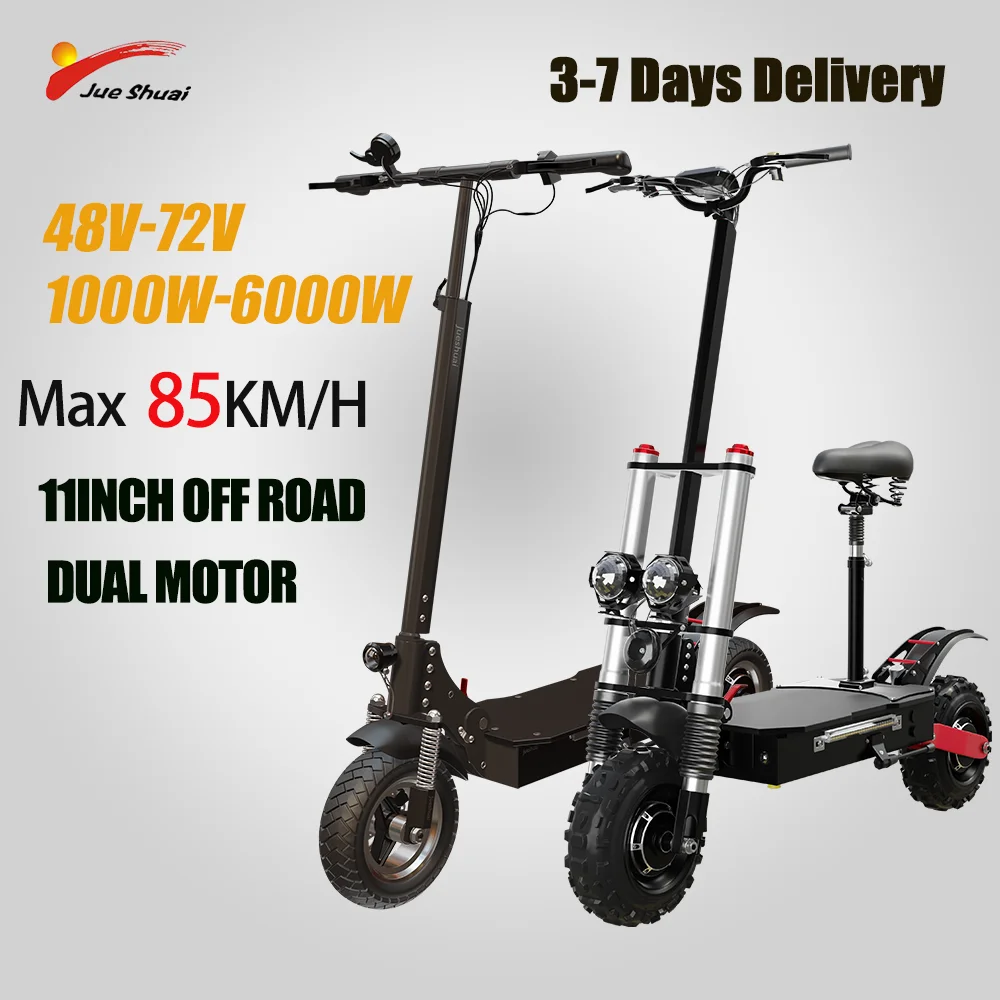 85KM/H Top Speed Electric Scooter Powerful Motor 1000W-6000W  E-Scooter 110km Max Long Range Electric Kick Scooter 11 Inch