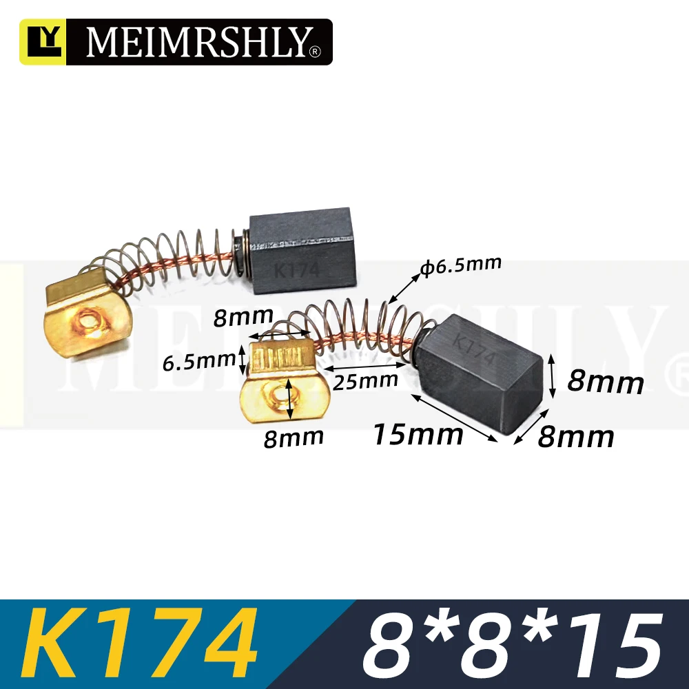 

K174 MEIMRSHLY 8*8*15/20/25/30mm Welder Wire Feeder Carbon Brush Welding Equipments Carbon Brush 30Pcs