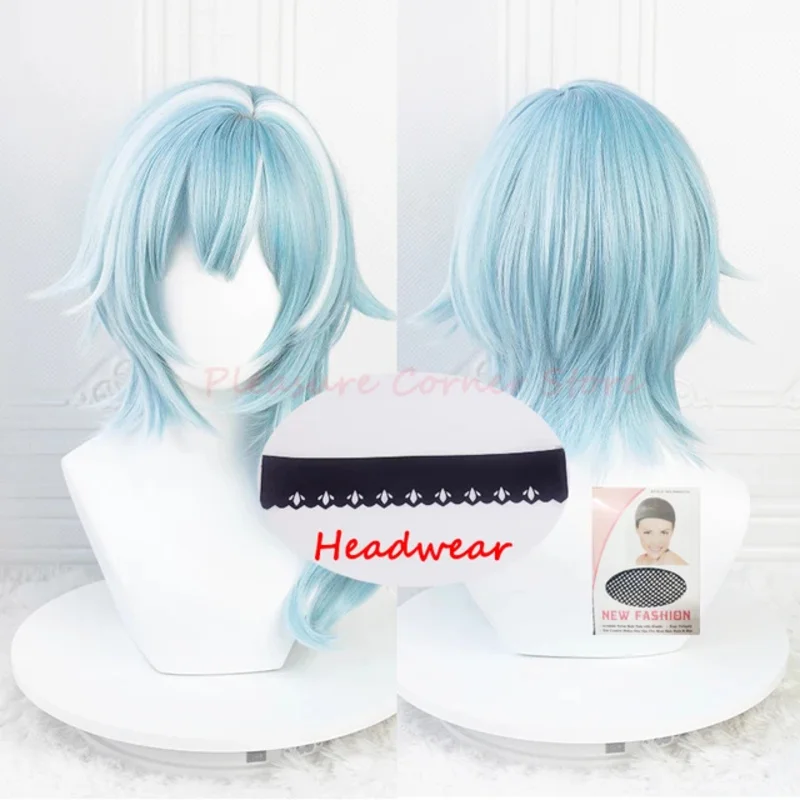 Parrucca cosplay Genshin Impact Eula Parrucche pre-stylate in filato sintetico resistente al calore simulato Parrucche professionali per giochi di ruolo