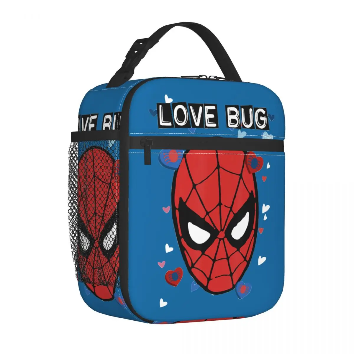 Spider Dudes Love Bug Insulated Lunch Bag Leakproof Spiderman Reusable Thermal Bag Tote Lunch Box Office Outdoor Bento Pouch