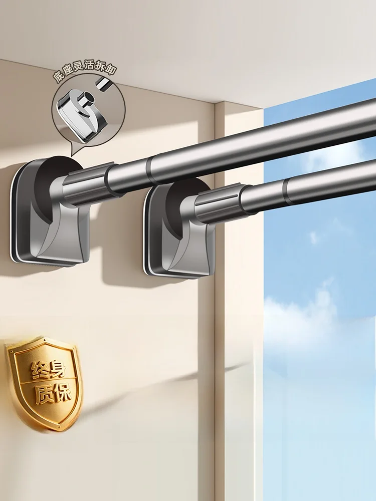 

Fixed Stainl Steel Clothesline Balcony Support Side Mount No Drilling Required Retractable Drng Rod Wall Mounted