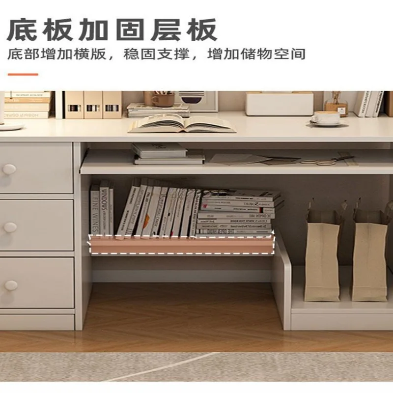 Desk Student Home Study Bookcase Integrated Computer Desk Desktop Writing Desk Workbench Bedroom