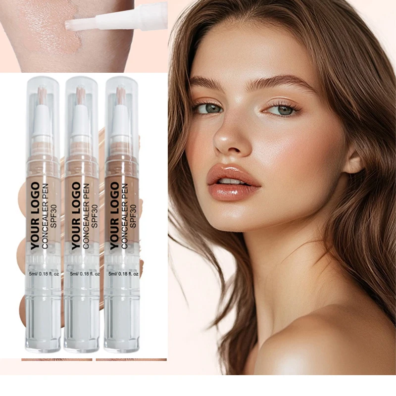5ml Private Label Liquid Concealer Custom Logo SPF30 Concealer Pen Natural Moisturizing Long-lasting Face Makeup Vegan Wholesale