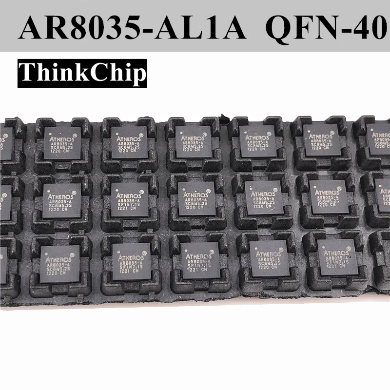 （5-10pcs）New Original AR8035-AL1A AR8035-A QFN-40 10/100/1000Mbps Gigabit Ethernet Transceiver Chip for Network Communication