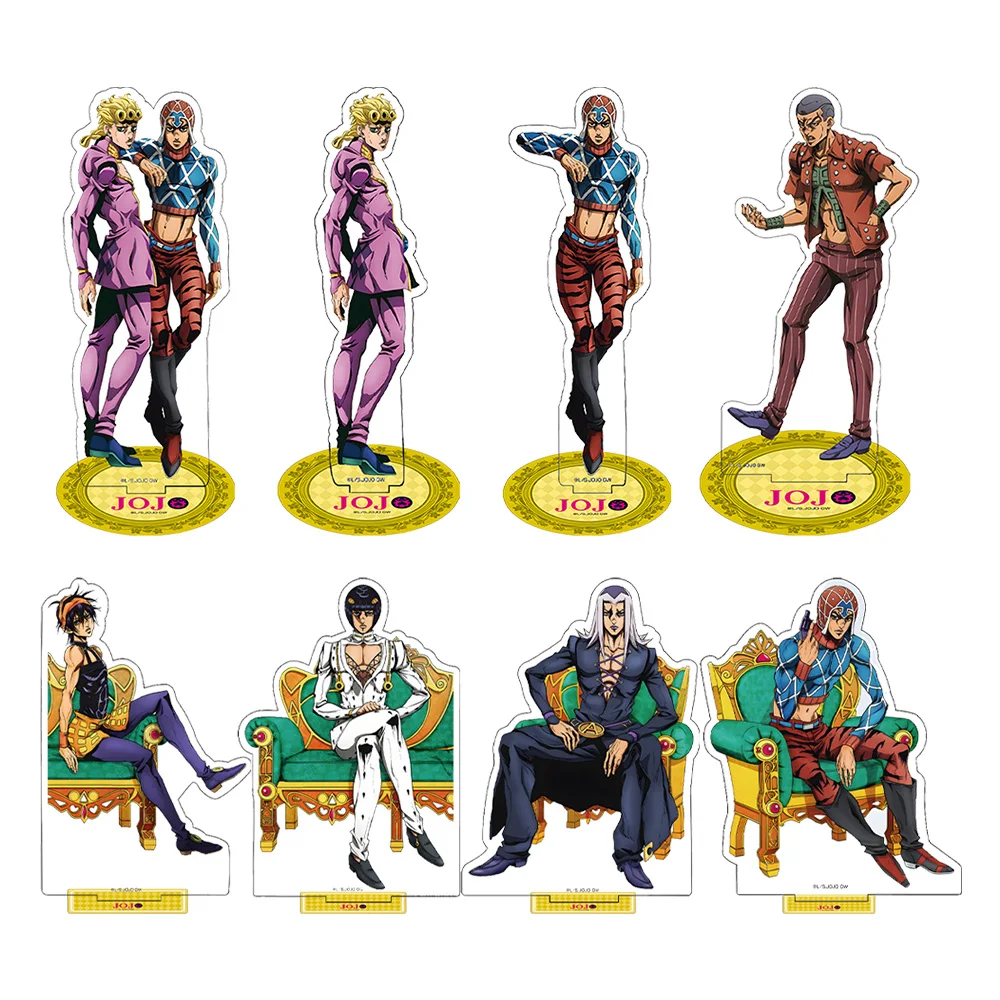 Pannacotta Fugo Narancia Ghirga Guido Mista Leone Abbacchio Bruno Bucciarati Giorno Giovanna Mista Giorno Acrylic Stand Decor