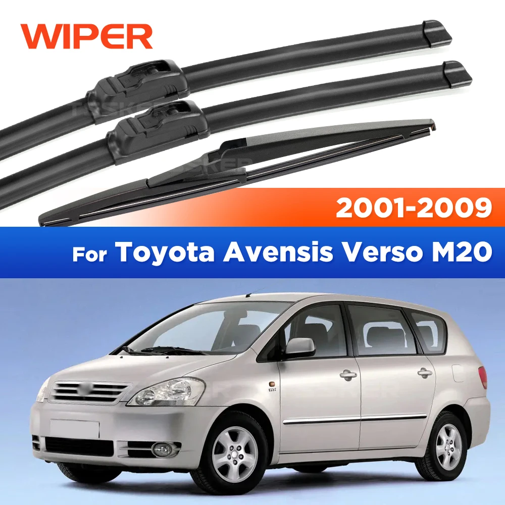 

For Toyota Avensis Verso M20 2001-2009 2002 2003 Wiper Front&Rear Wiper Blades Windshield Windscreen Window Brushes 26"+16"+11"