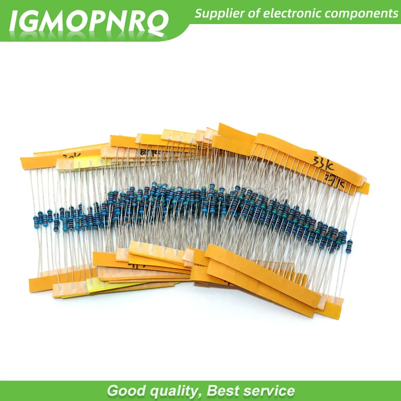 24valuesX10pcs=240pcs 1/4W 0.25W 1% 4.7k-68k Metal Film Resistor  component diy kit package 4.7K 10K 15K 20K 47K 56K 68K ETC.