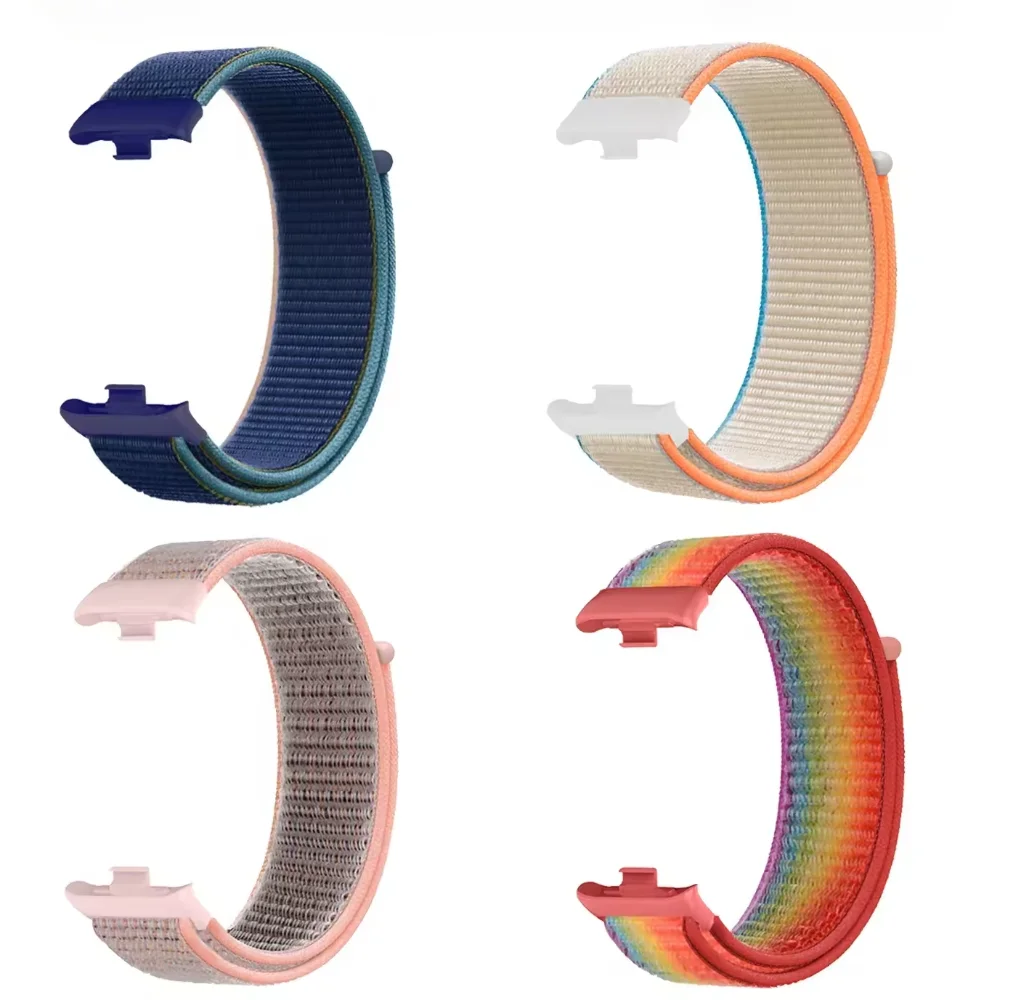 حزام حلقة من النايلون الرياضي لساعة Xiaomi Mi Band 9 8 Pro Band سوار معصم Xiaomi Redmi Watch 4 5 ملحقات كوريا مريحة