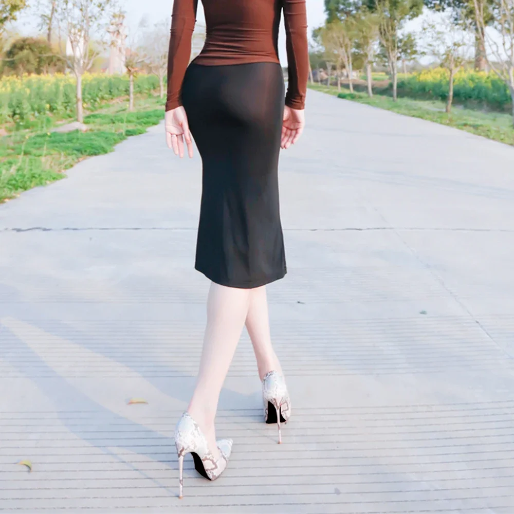 

Brand New Daily Womens Skirts Sheer Bust Casual All Seasons Summer Black Ultra-thin Breathable Clothing Clubwear